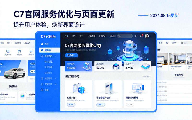 C7官方网站首页服务优化与页面更新主视觉图